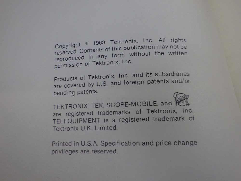 TEKTRONIX P6006 probe operator manual