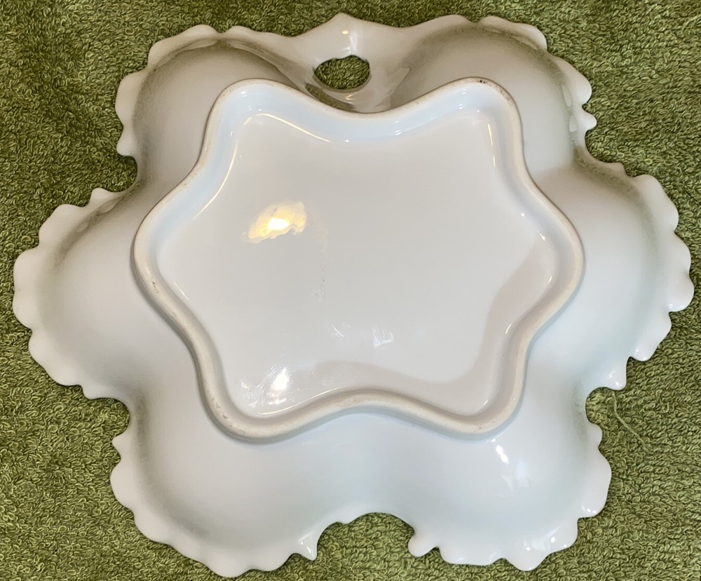 Beautiful German Dish Hand Painted by M. E. Crain dated 1895