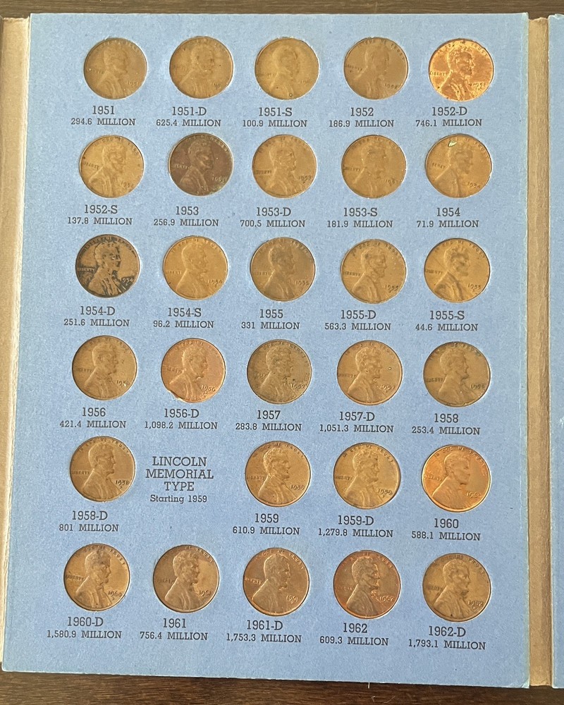 COMPLETE Number Two Whitman Lincoln Head Cent collection 1941 - 1968