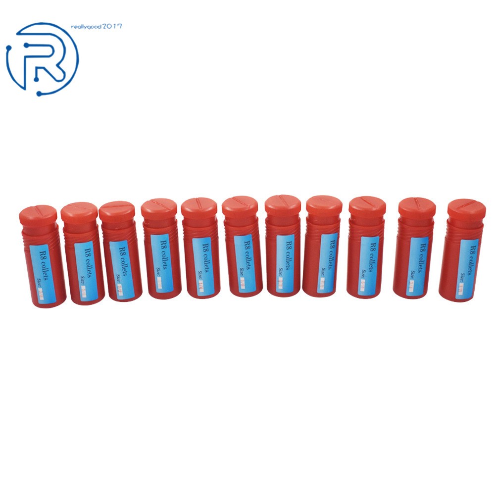 11× R8 Collet 1/8" 3/16" 1/4" 5/16" 3/8" 7/16" 1/2" 9/16" 5/8" 11/16" 3/4" New