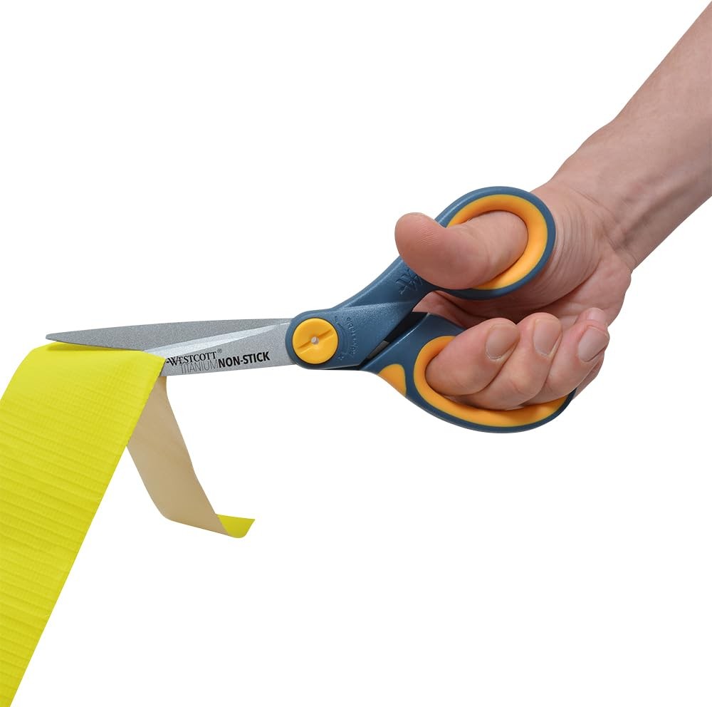 8-Inch Non-Stick Titanium Scissors For Office and Home - Glide Adjust Technol...