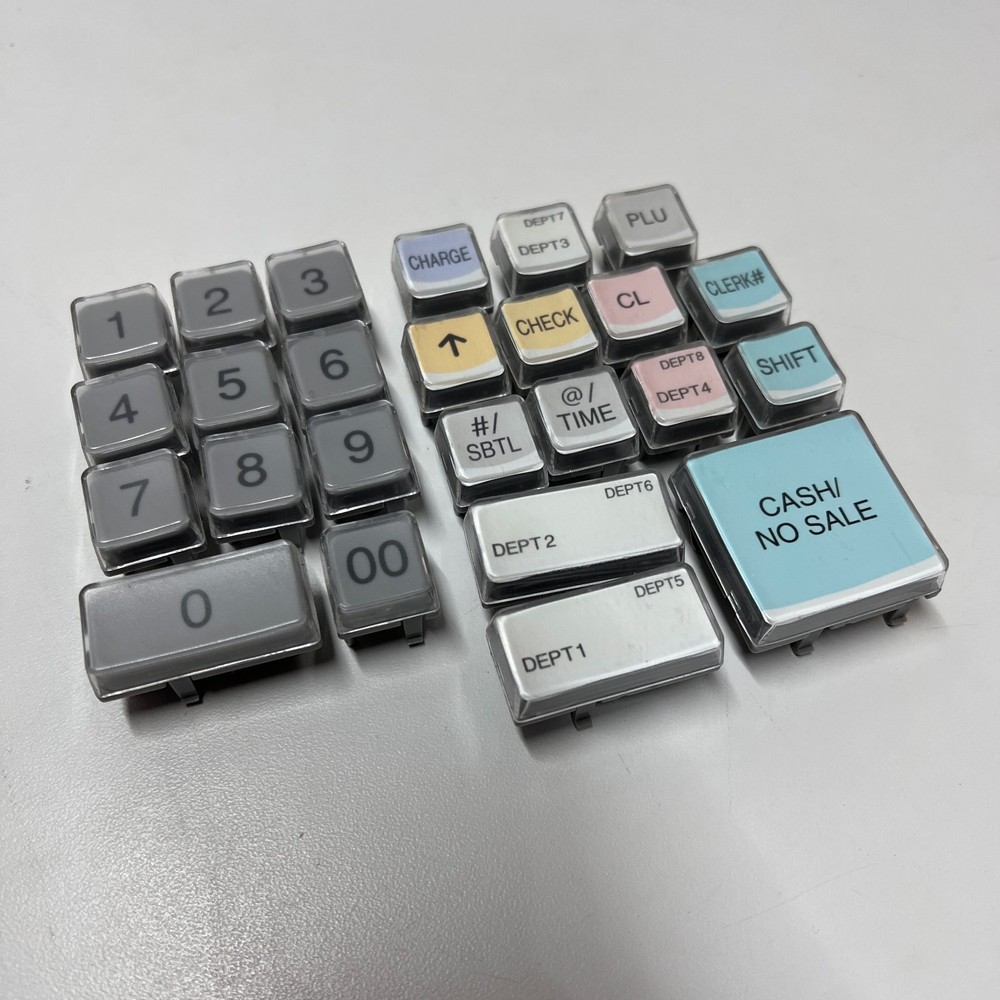 SHARP XE-A107 ELECTRONIC CASH REGISTER Keyboard Buttons (PICK Your PART)