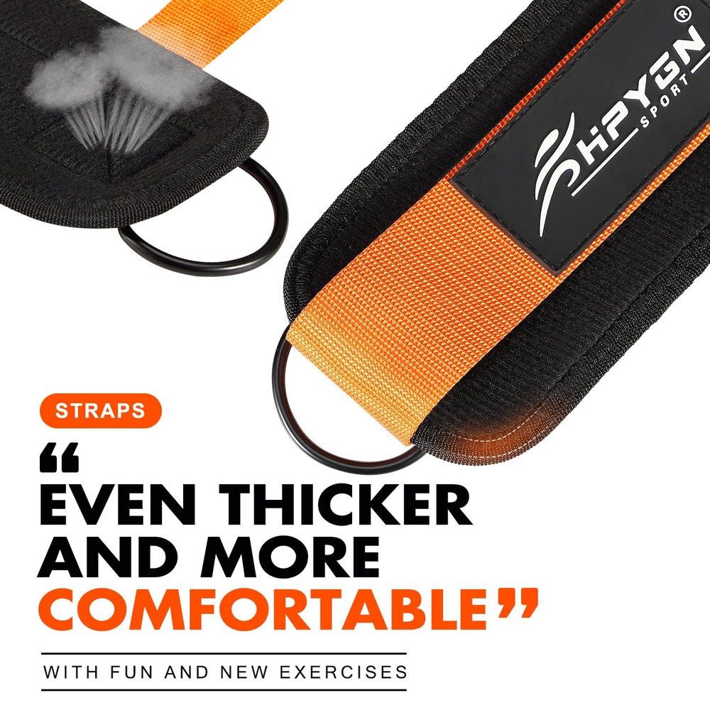 Ankle Strap for Cable Machine, Padded Ankle Straps for Cable Machine Kickbacks