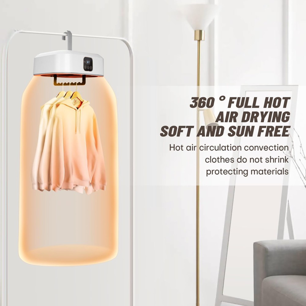 Portable Clothes Dryer，Mini Laundry Dryers with Remote Control, Small Compact...