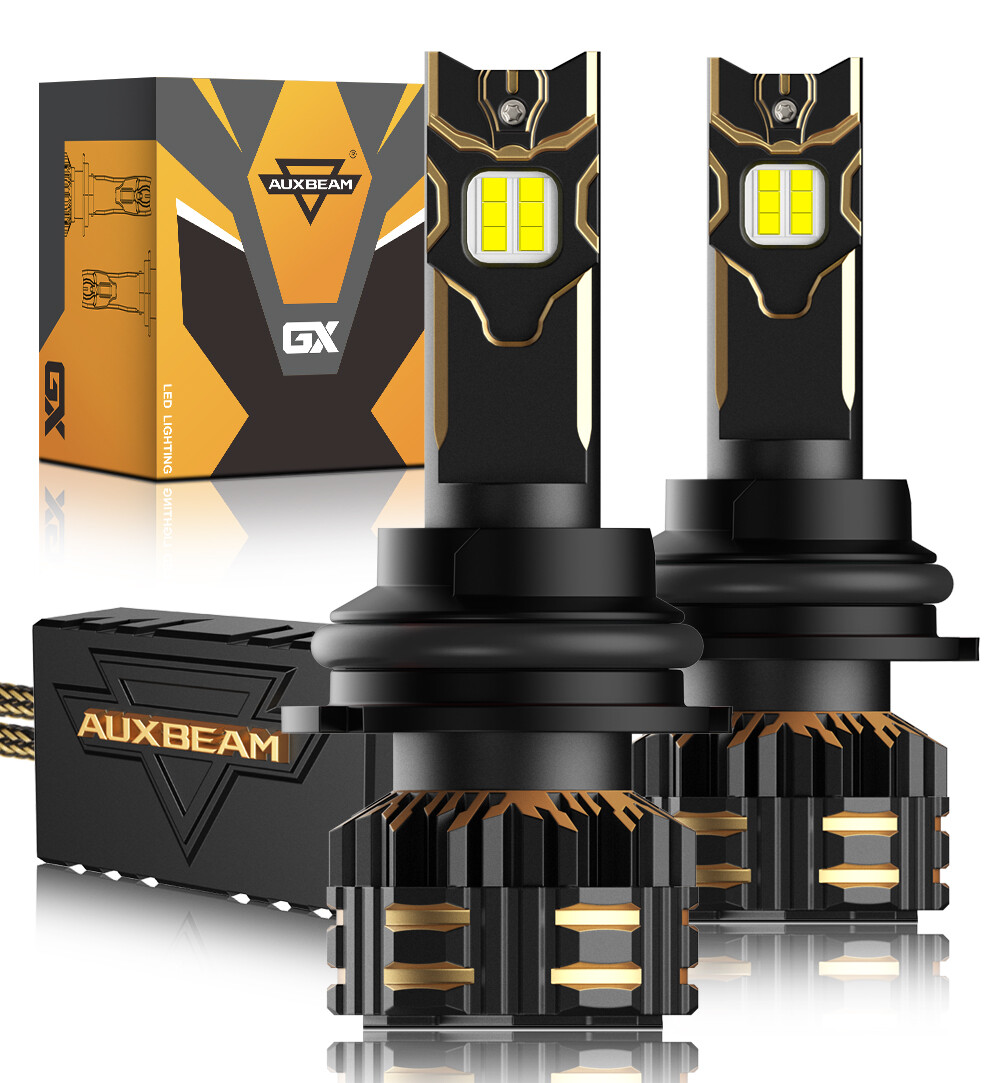 AUXBEAM Canbus 9004 LED Headlight Super Bright Bulb High Low Beam White 25000LM