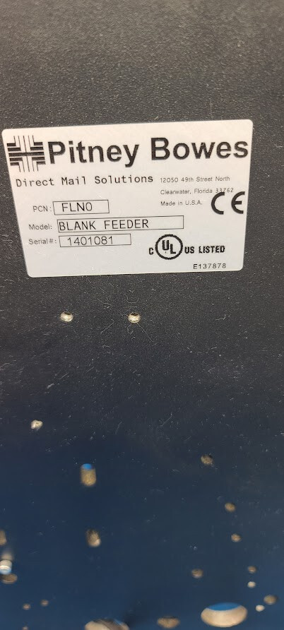 Pitney Bowes Flowmaster Blank Feeder PLN0