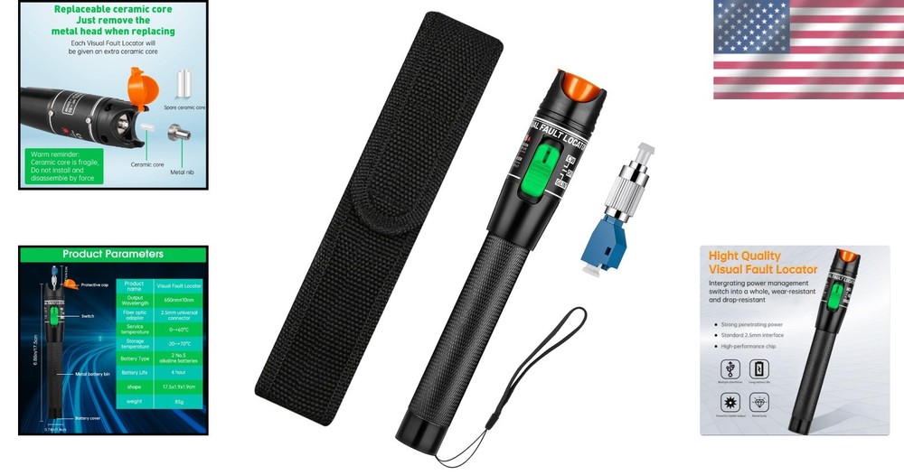 Visual Fault Locator with Network Cable