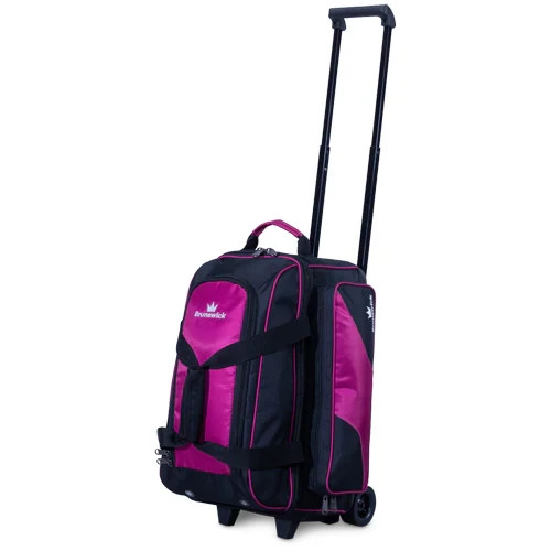 Brunswick Zone Double 2 Ball Roller Raspberry Bowling Bag