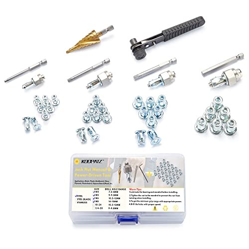 Jack Nuts Assortment with Installation Nuts Assortment-30PCS-Steel (With Tool)