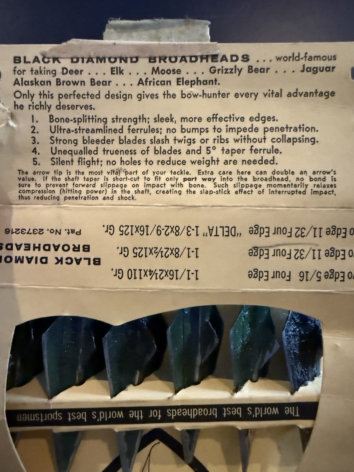 Zwickey Black Diamond Broad-heads Two Edge 11/32 Four Edge New Old Stock Rare 6