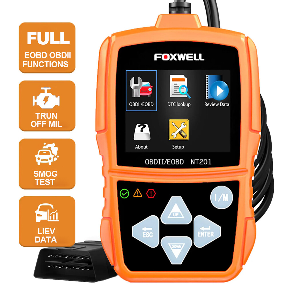 Foxwell NT201 Check Engine Code Reader OBD2 Diagnostic Scanner Read Live Data