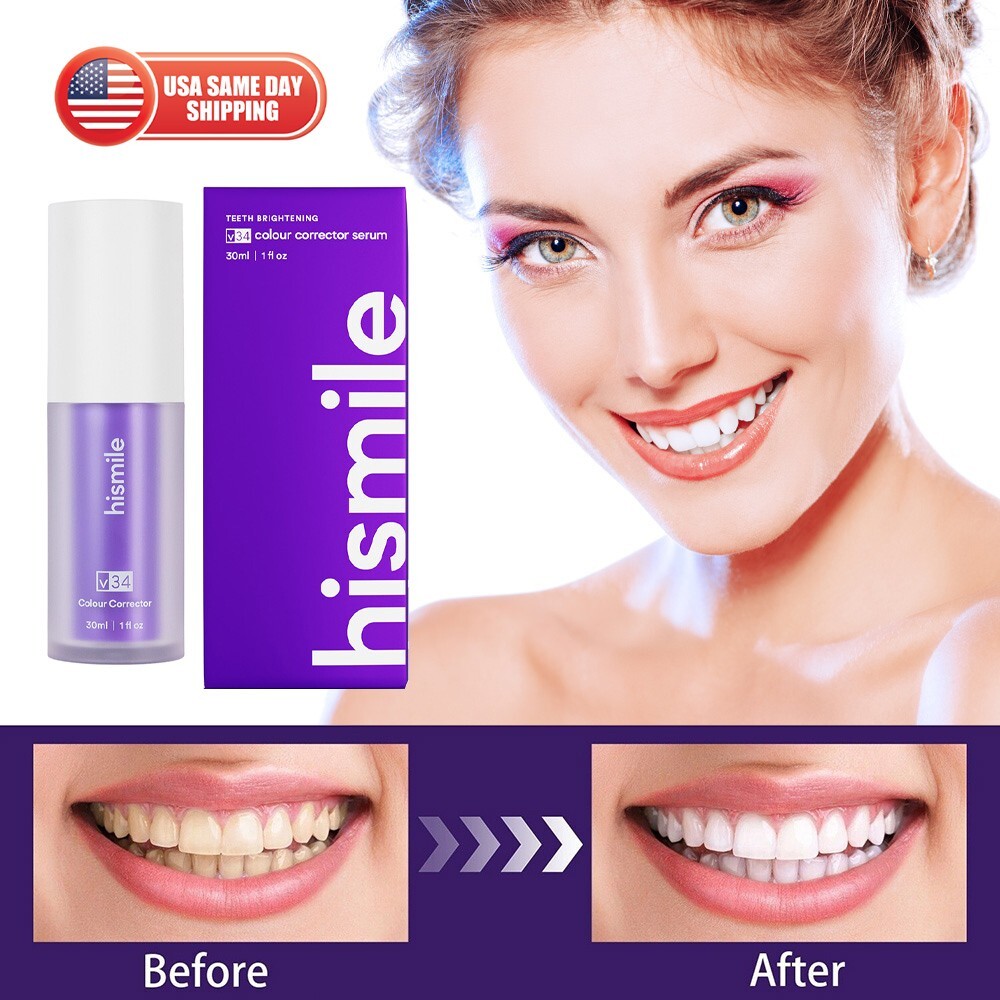Hismile V34 Colour Corrector - Purple Teeth Whitening for Tooth Stain Removal
