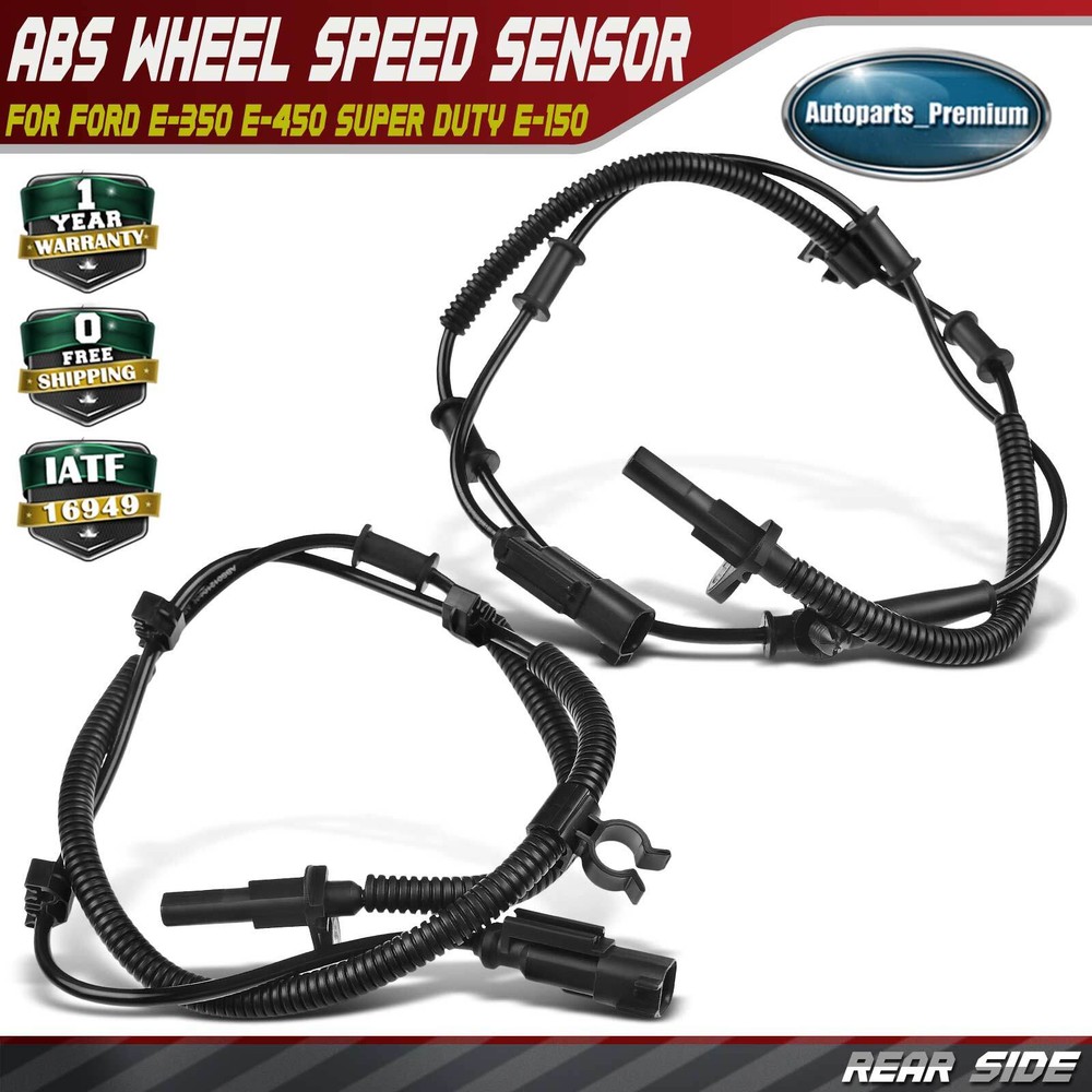 2x Rear Side ABS Wheel Speed Sensor for Ford E-150 E-250 E-350 E-450 Super Duty