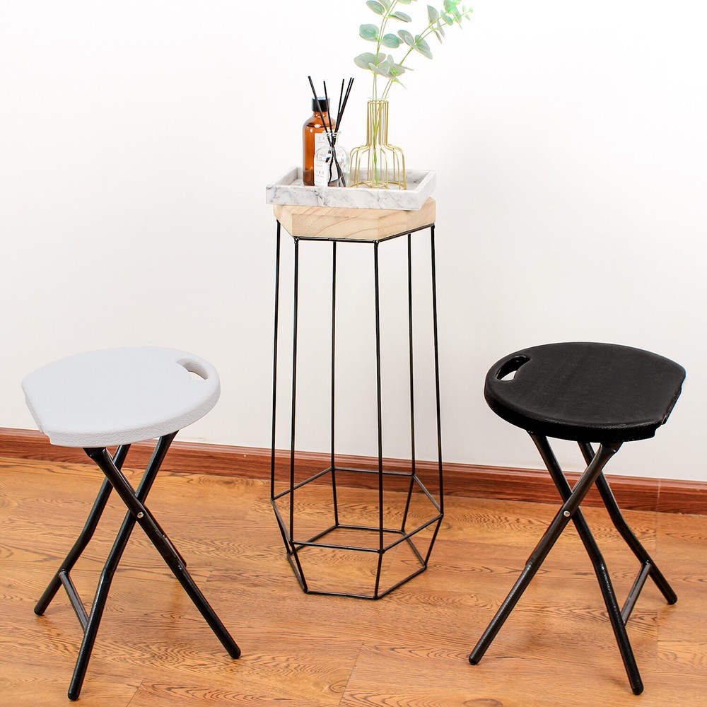 2 Pack Foldable & Portable Stool Chairs w Handle, Collapsible Stool Chairs