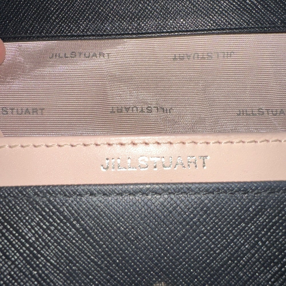 JILLSTUART Long Wallet Leather Black Plain Women's