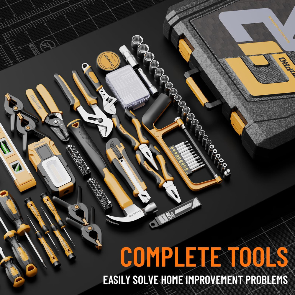 GRENPRO 239PCS Tool Set Kit For Home, Basic Household