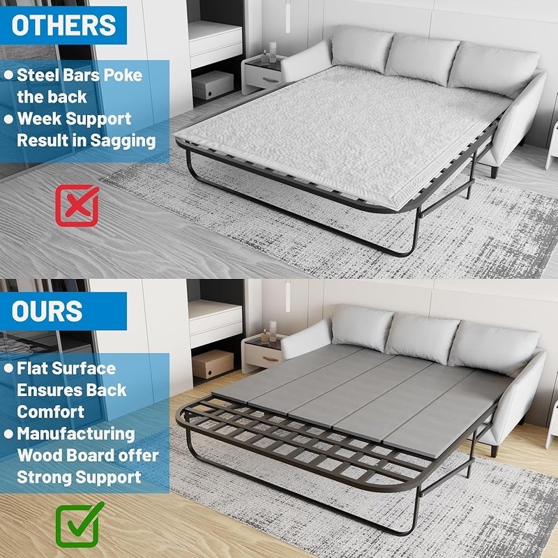 Sleeper Sofa Support Board Durable Wood Platform Extra Comfort Sofa Beds New