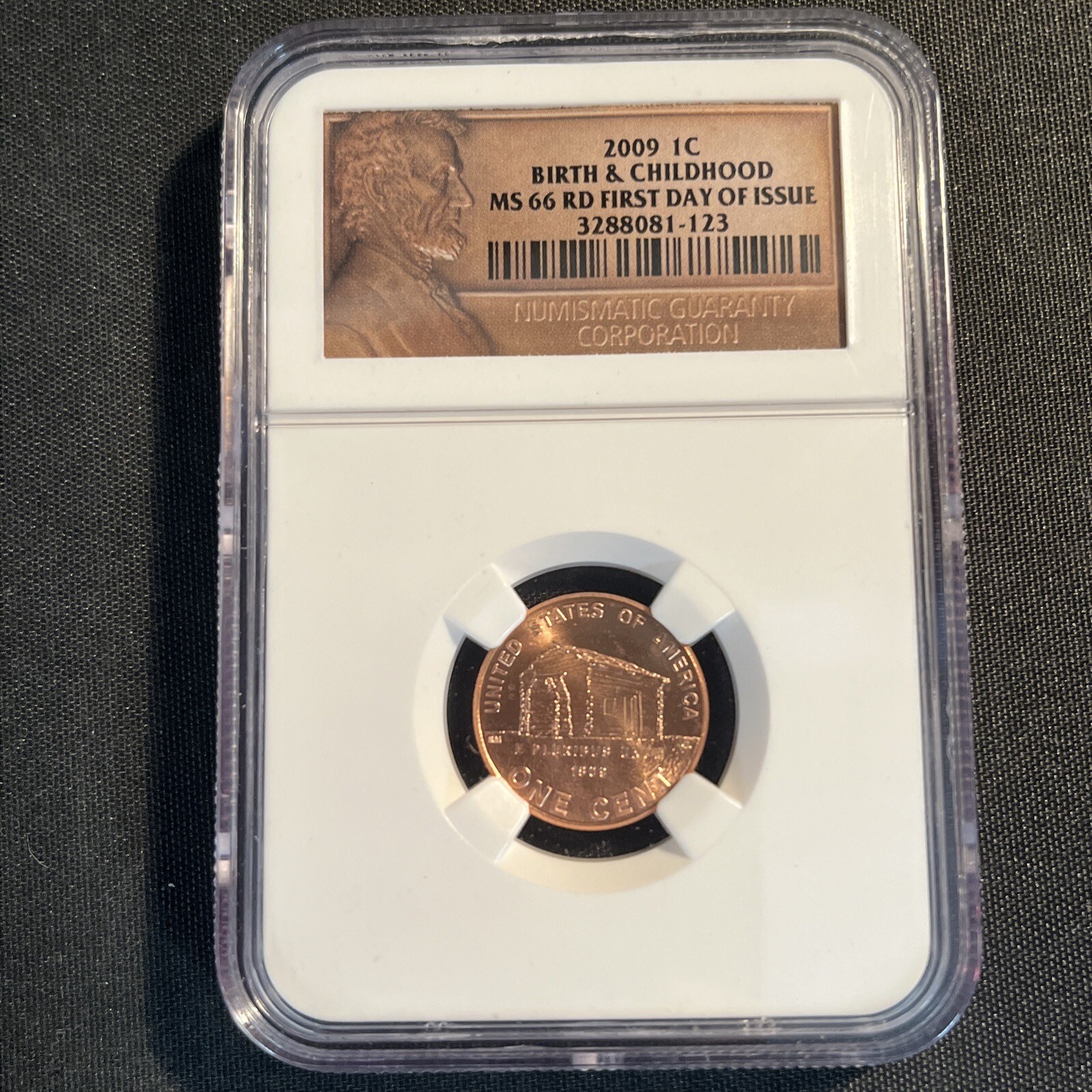 2009 Lincoln Cent, Birth & Childhood, Certified MS66, First Day of Issue by NGC!