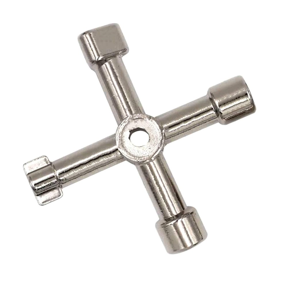 4 Way Multi-Functional Utilities Key Plumbing Key Wrench Plumber Key Opening ...