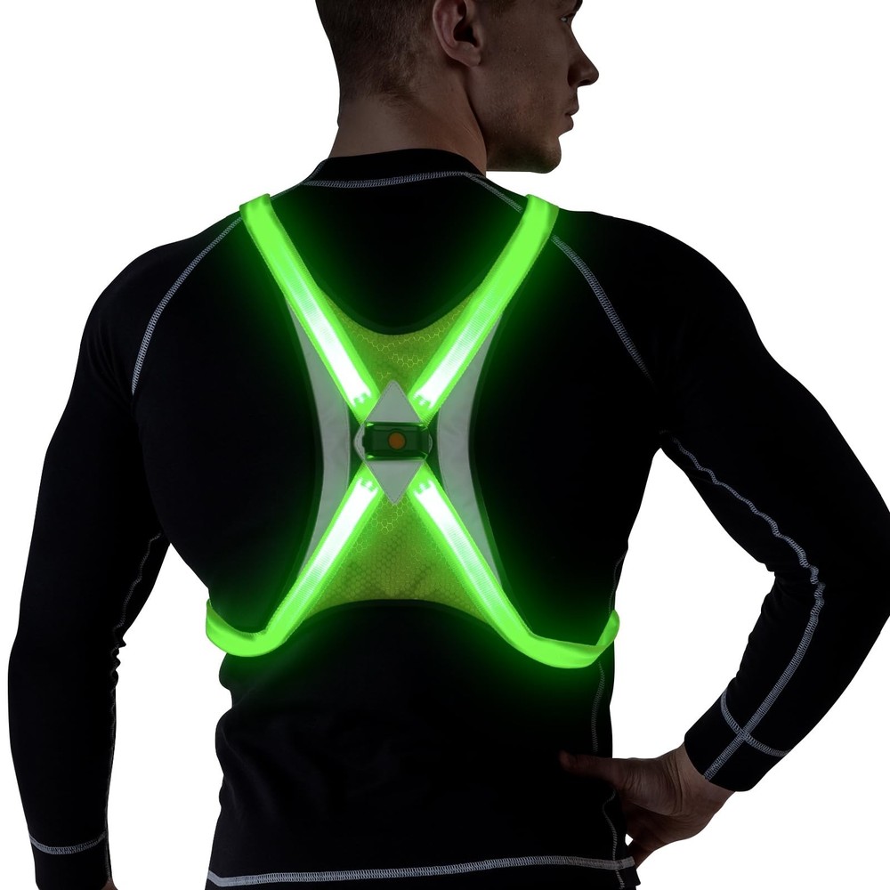 LED Reflective Vest, Light Up Running Vest, Rechargeable Reflective Running G...