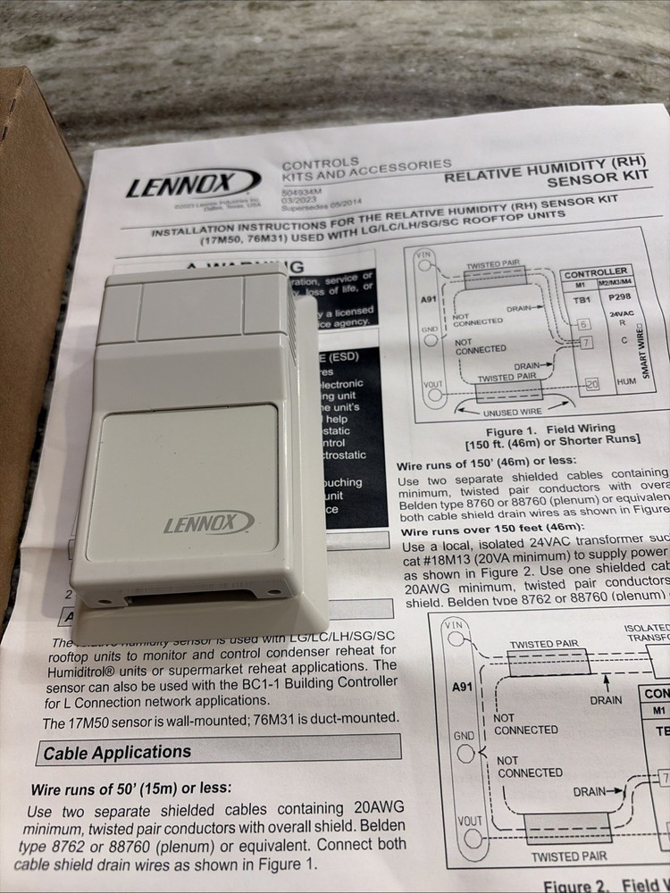Lennox 17M50 Relative Humidity Sensor (NEW)