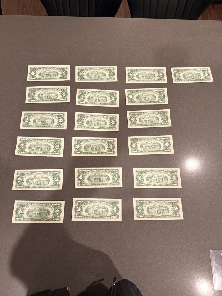 1963 2$ Red Seal Consecutive Order Bills UNCIRCULATED