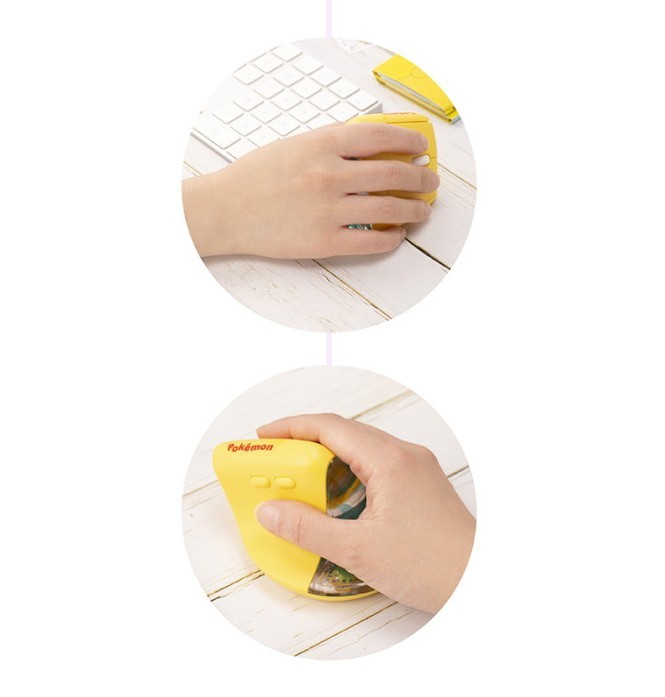 Pokemon Genuine Pikachu Bluetooth Vertical Mouse 2.4Ghz Wireless Mouse