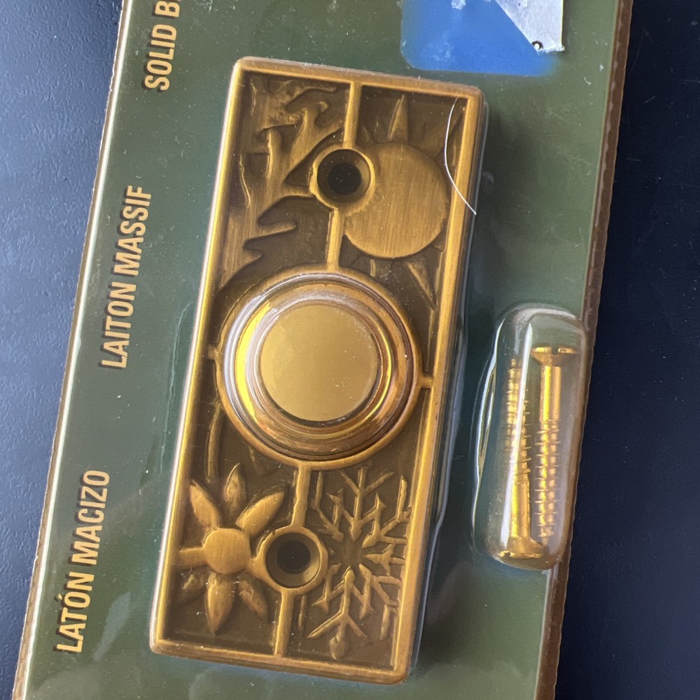 Carlon DH1691L WHT/BRS Rect PushButton