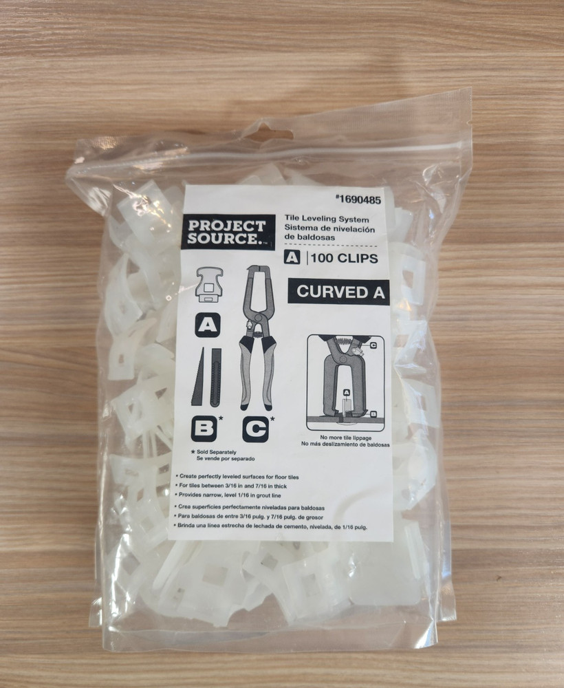 Project Source Curved A Floor Tile Leveling System Clips Part A 100-Pack 1690485