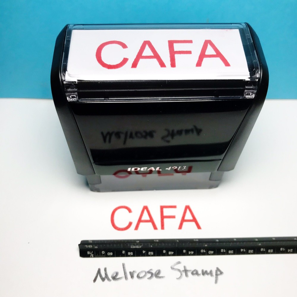CAFA Rubber Stamp Red Ink Self Inking Ideal 4913