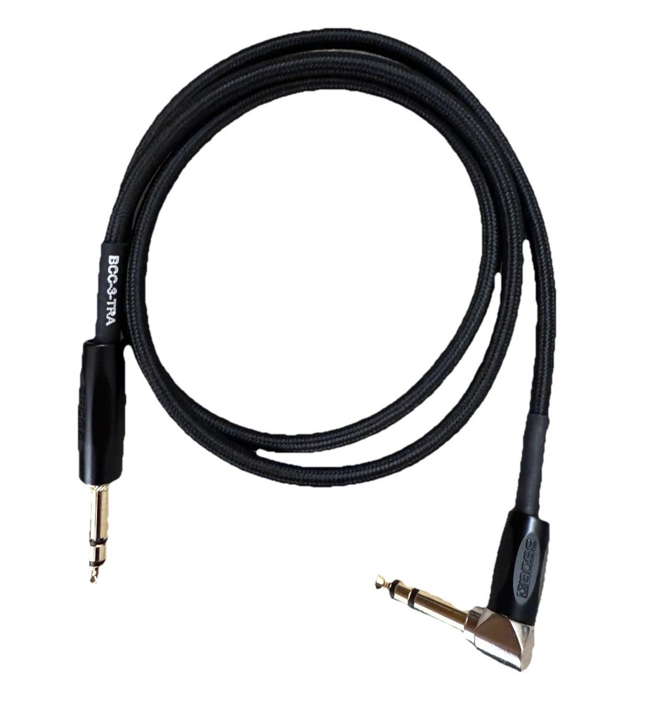 Boss TRS Cable - 3 FT - ST-RA For Boss Effects