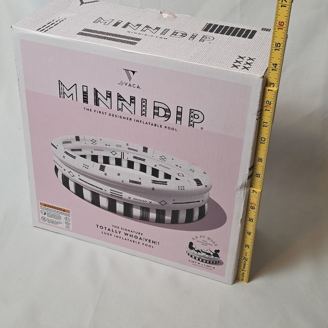 LA VACA MinniDip Totally Whoaven Inflatable Adult Kiddie Pool 5.5.FT W x 1.5FT H