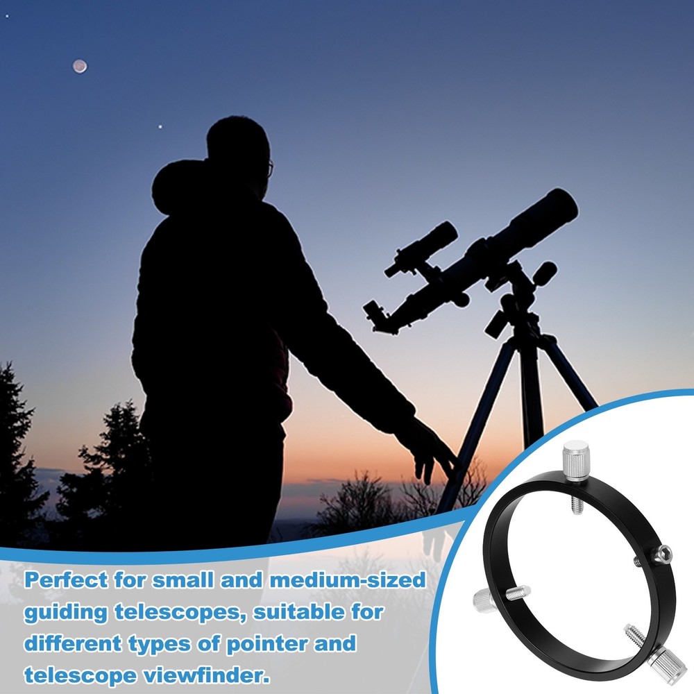90mmD Adjustable Guiding Scope Rings, Metal Guide Scope Rings, Black