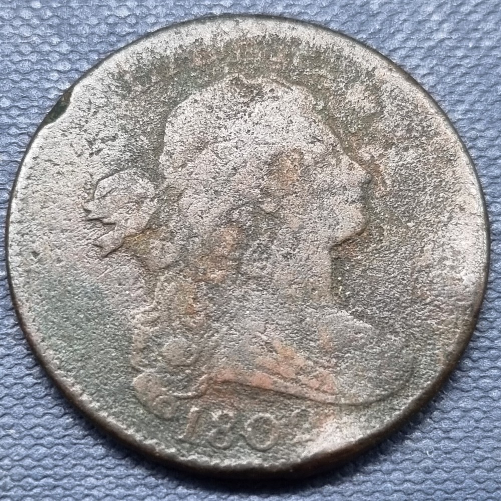 1802 Draped Bust Large Cent 1c Better Grade Details #61576
