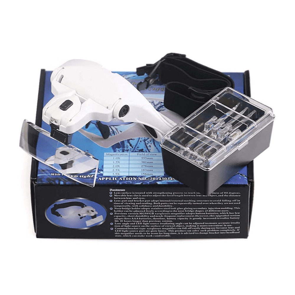 5 Lenses Magnifying Glasses with LED Light