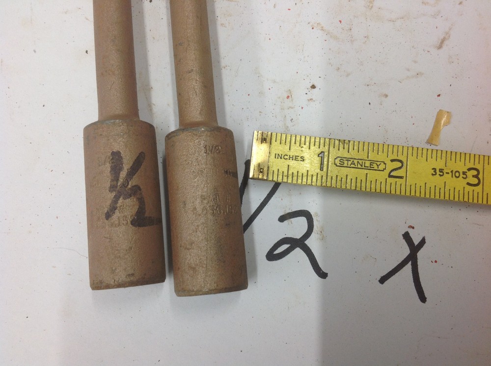 (2) Drillco 1/2" x 8" x 11 Thread Concrete Masonry Core Drill Bit.