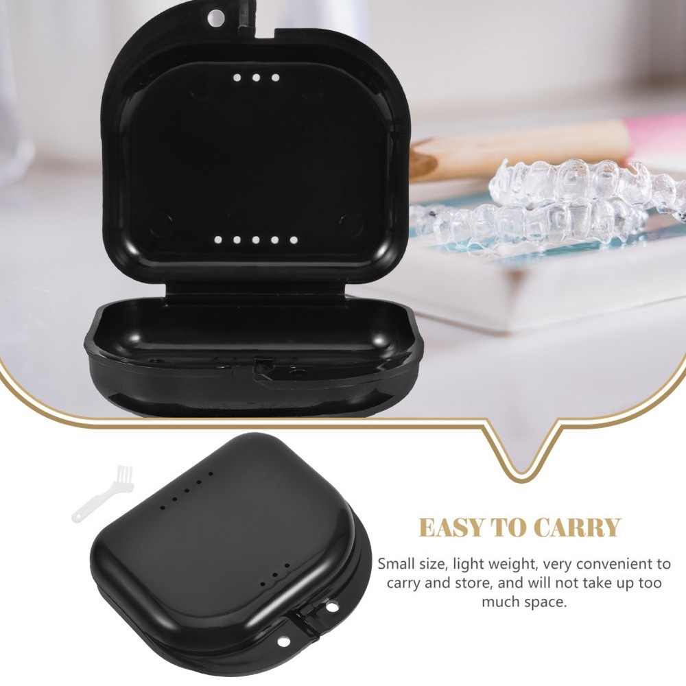 1 Set Denture Box Brace Case Small Denture Container Storage Boxes Retainer