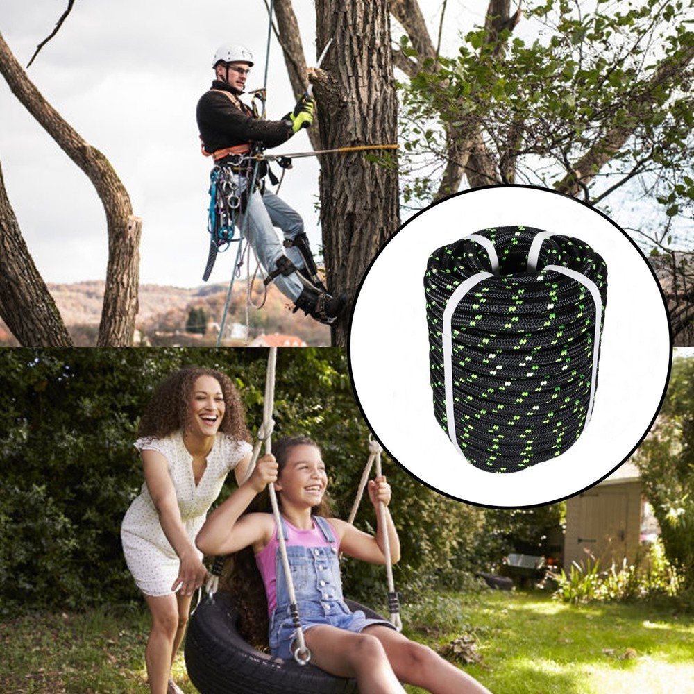 1/2" × 150' 6180Lbs Breaking Strength Double Braid Tree Rope Bull Rope