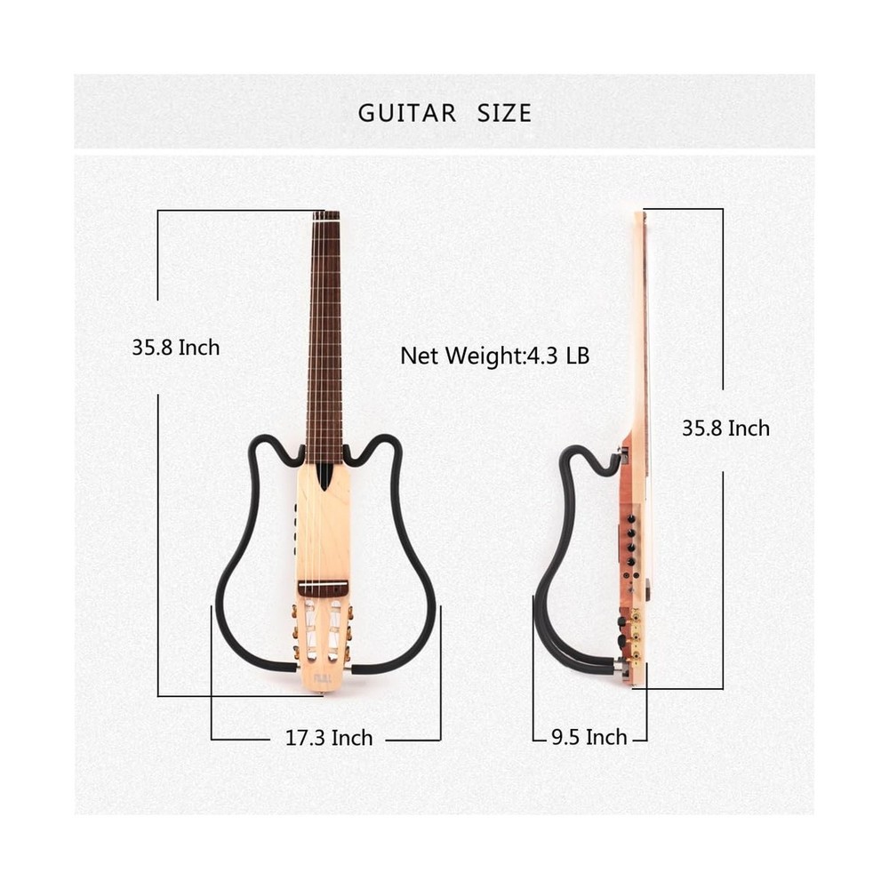 Electric Classical Guitar Classic Nylon String Travel Portable Foldable Fold ...