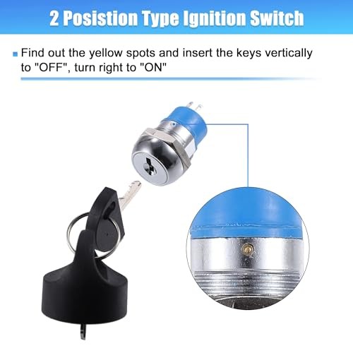 1 Set Ignition Switch, Ignition Starter Switch Lock with 4 Keys Mobility