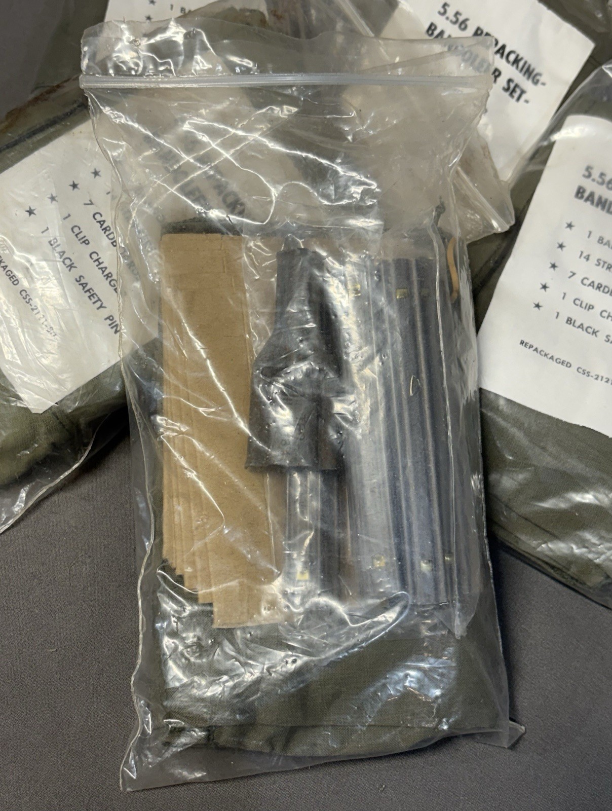 1 (One) Vintage 5.56 Repacking Bandoleer Kit Sealed 1980's Original USGI