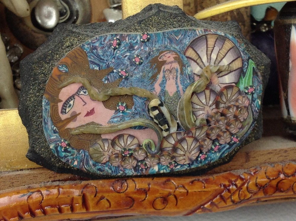 Whimsical Shadow Box Assemblage 3D Wall Art TESA Exhibit Abstract Funky OOAK