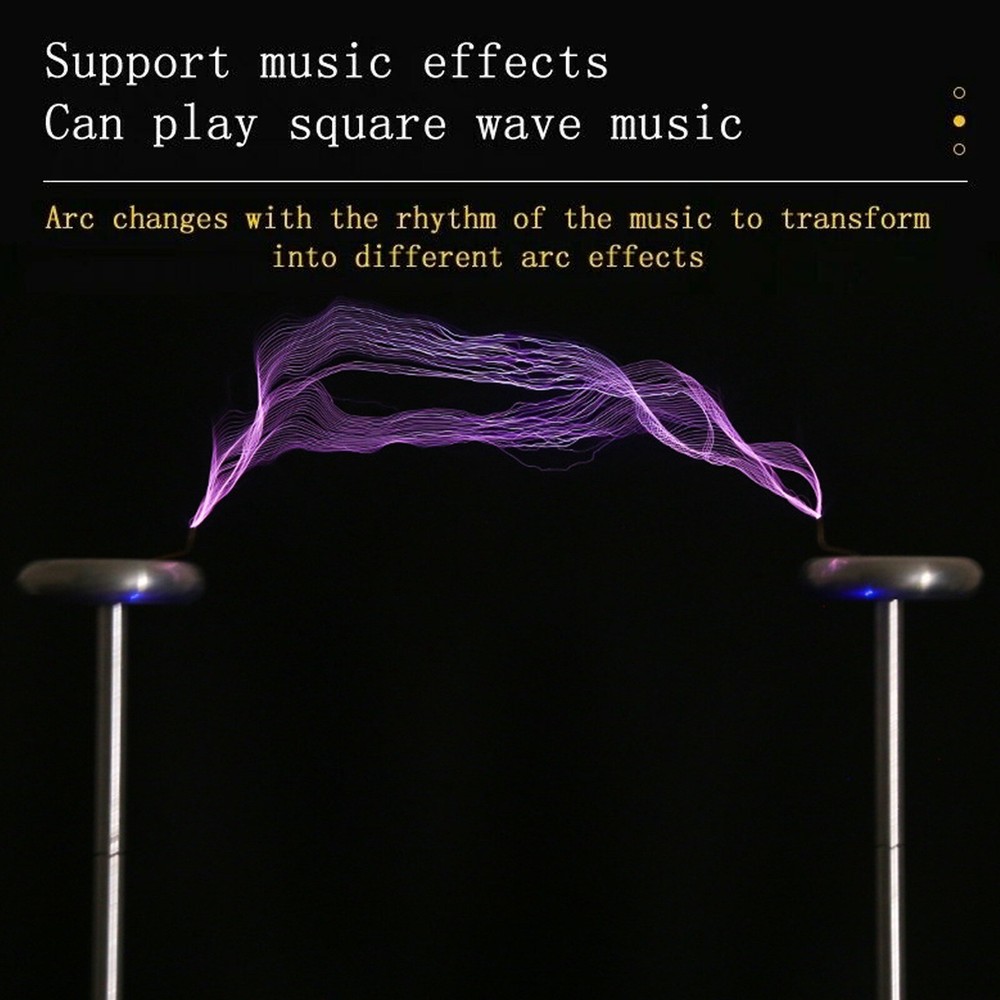 Music Tesla Coil Bipolar SSTC Type Artificial Lightning Electromagnetic Storm