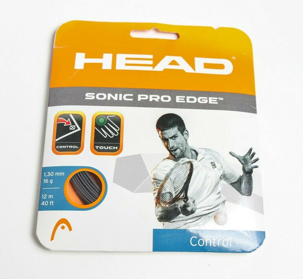 One New HEAD Sonic Pro Edge 16g Control Tennis String Set anthracite- Fast Ship!