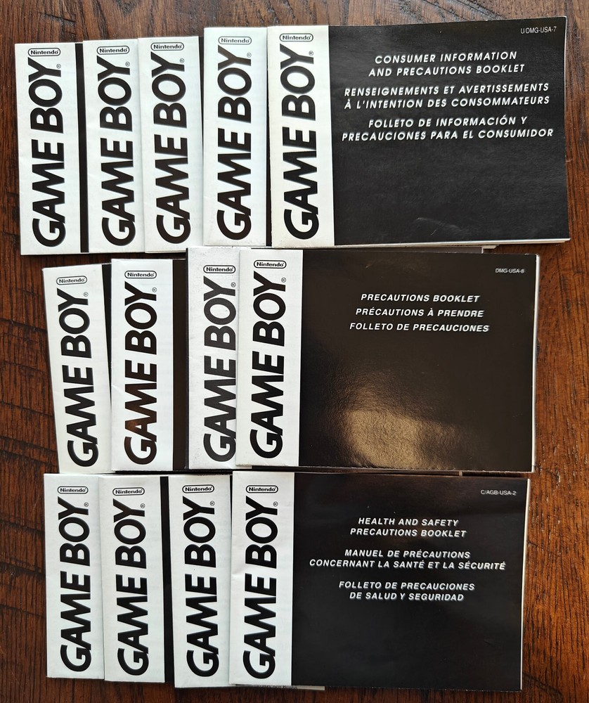 Game Boy Booklets (3 types)
