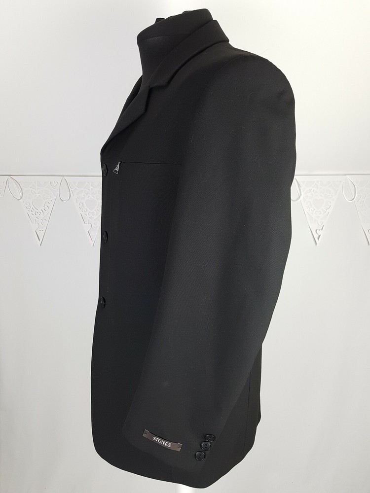 Stones Black Suit Jacket Size 38