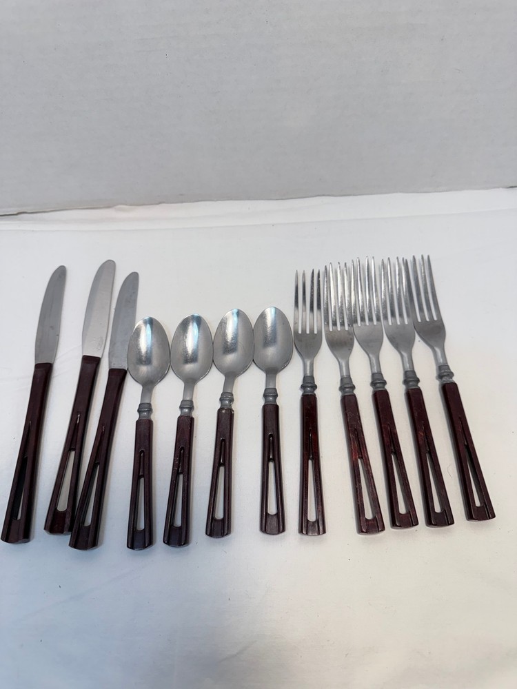 Vintage Mid Century Stanhome Bakelite Flatware Set