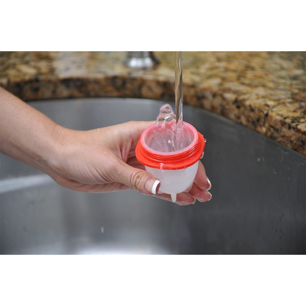 Egglettes Egg Cooker - Hard Boiled Eggs without the Shell, 4 4 Pack, Clear