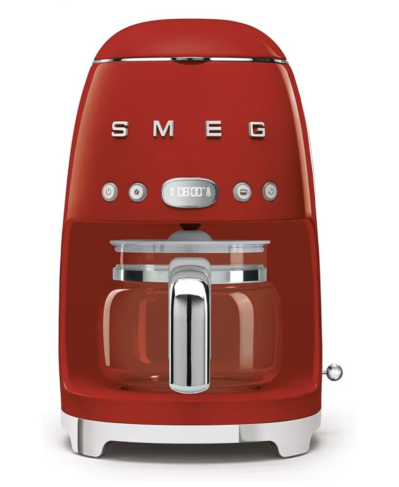 Smeg Drip Filter Coffee Machine, Red, 10 cup Red