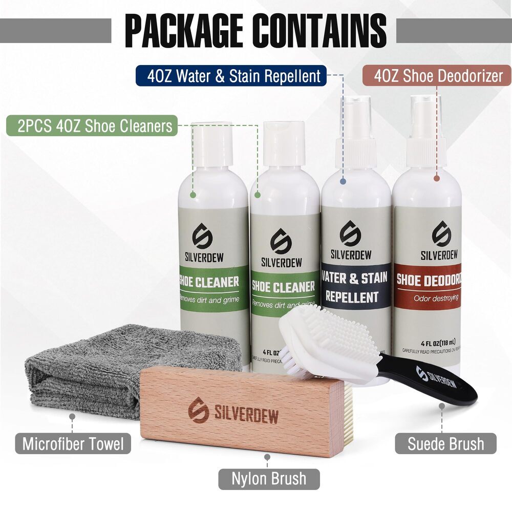 7PCS Shoe Cleaning Kit 2 Bottles Shoe Cleaner Complete Shoe Cleaning Kit New